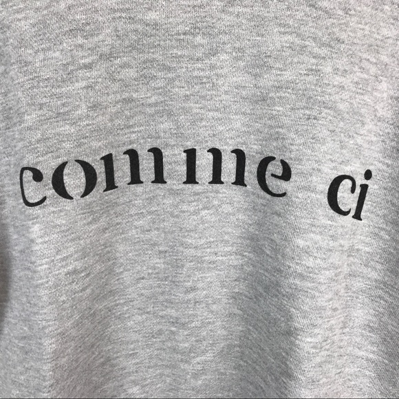 Forever 21  Gray Sweater With Lace Long Sleeve Accents Comme Ci - Picture 3 of 8